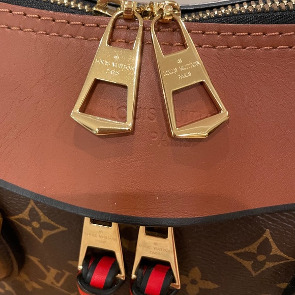 Louis Vuitton Brown and Red Tote Bag - Picture 6 of 9